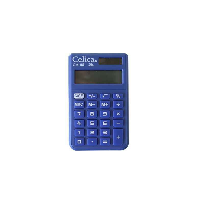 CALCULADORA DE BOLSILLO CELICA CA-08 8 DIGITOS AZUL