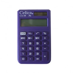 CALCULADORA DE BOLSILLO CELICA CA-08 8 DIGITOS MORADA