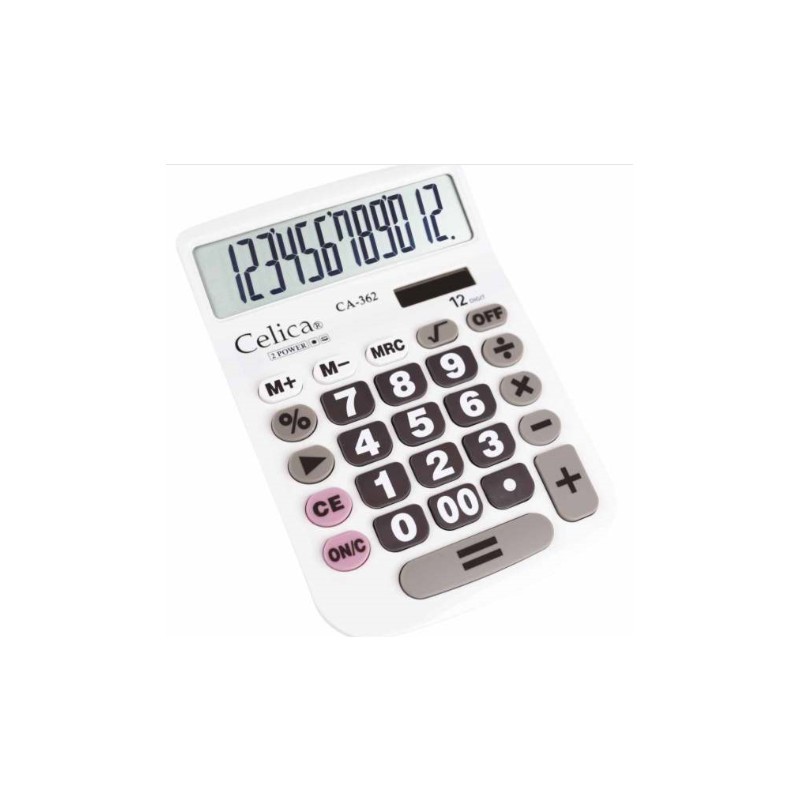 CALCULADORA DE ESCRITORIO CELICA CA-362 NUMEROS GRANDES 12 DIGITOS