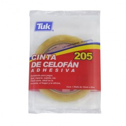 CINTA TRANSPARENTE TUK 205 CELOFAN 12X65