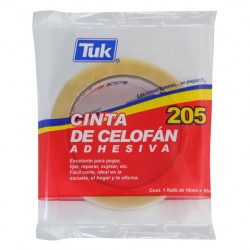 CINTA TRANSPARENTE TUK 205 CELOFAN 18X65