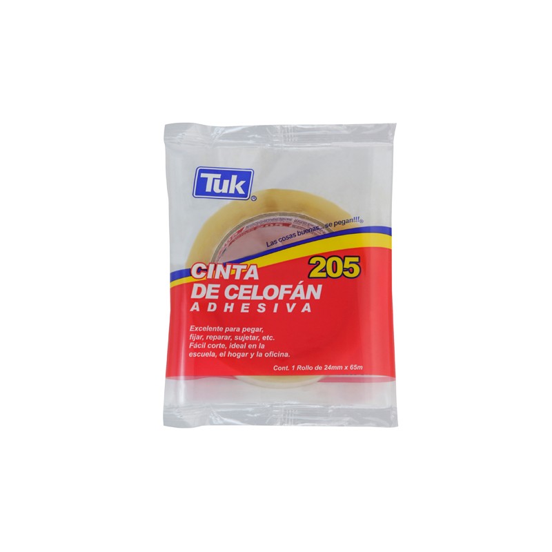 CINTA TRANSPARENTE TUK 205 CELOFAN 24X65