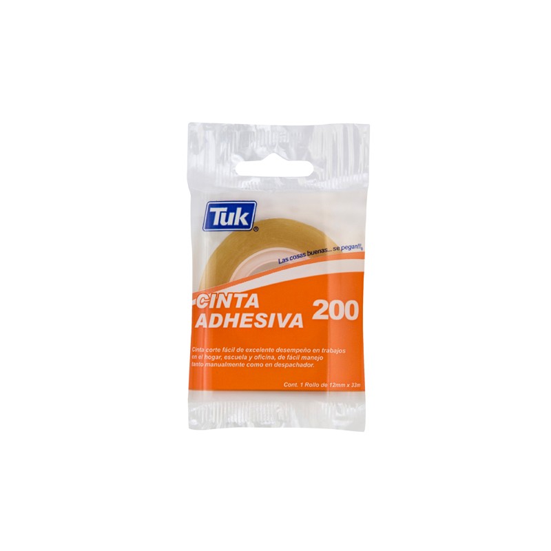 CINTA TRANSPARENTE TUK 200 CORTE FACIL 12X33