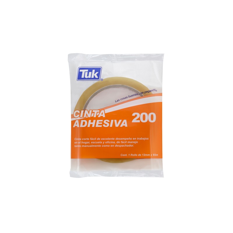 CINTA TRANSPARENTE TUK 200 CORTE FACIL 12X65