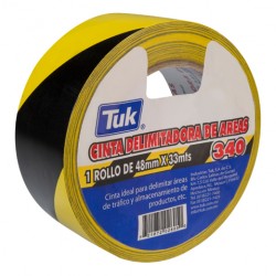 CINTA DELIMITADORA DE AREAS TUK 340A-NE AMARILLO-NEGRO 48X33