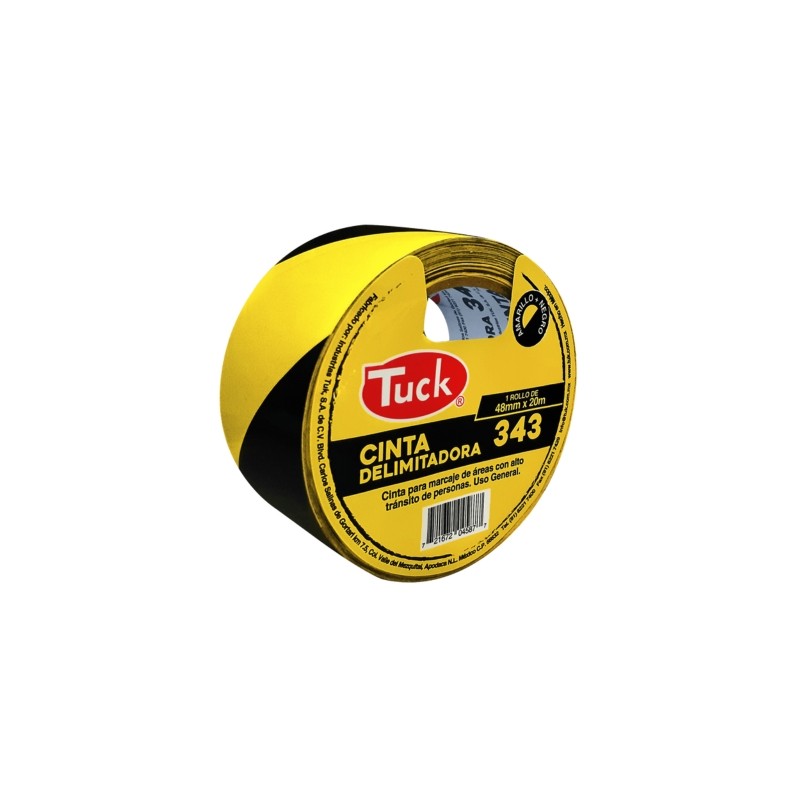 CINTA DELIMITADORA DE AREAS TUK 343A-NE AMARILLO-NEGRO 48X20
