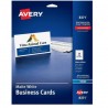 TARJETA DE PRESENTACION IMPRIMIBLE EN INKJET AVERY 8371 BLANCA PAQUETE CON 250