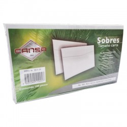 SOBRE BLANCO CANSA 504 6 3/4 70 KGS. CARTA PAQUETE CON 100