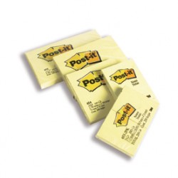 NOTAS ADHERIBLES POST-IT 654 MC900173196 3X3 PULGADAS AMARILLO