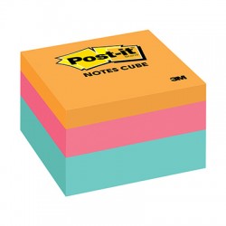 NOTAS ADHERIBLES POST-IT CUBO OLA AQUA  2018LA 3X3 CON 400 HOJAS