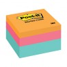 NOTAS ADHERIBLES POST-IT CUBO OLA AQUA  2018LA 3X3 CON 400 HOJAS