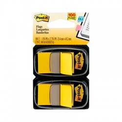 BANDERITAS ADHERIBLES POST-IT 680-YW2 AMARILLO  PAQUETE CON 2 CONTIENE 100 BANDERITAS