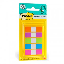 BANDERITAS MINIADHERIBLES POST-IT 683-5CB-BR 5 COLORES SURTIDOS CON 100