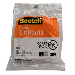 CINTA TRANSPARENTE SCOTCH 3M 508 CORTE FACIL 18X66