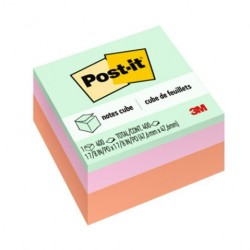 NOTAS ADHERIBLES POST-IT CUBO MAREA ROSA 2051-FLT 2X2 CON 400 HOJAS