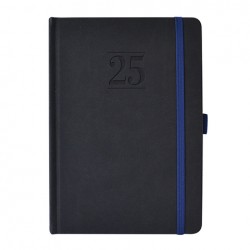 AGENDA DIARIA BLACK BLA213-AZ NEGRO CON AZUL 2025