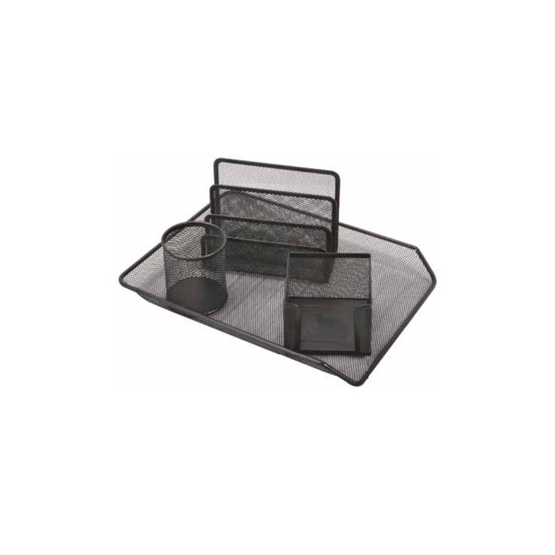 ORGANIZADOR PARA ESCRITORIO MAE ME-4 MESH DE MALLA NEGRO SET DE 4 PIEZAS