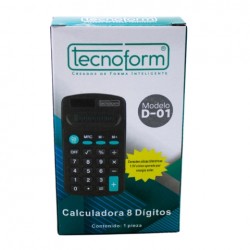 CALCULADORA DE BOLSILLO TECNOFORM  MODELO  D-01 8 DIGITOS