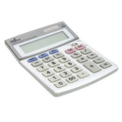 CALCULADORA DE ESCRITORIO DELFOS MOD D-02 12 DIGITOS MEDIANA