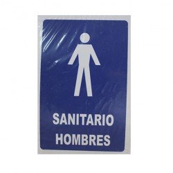 LETRERO ACRILICO 25X17 CMS. SANITARIO HOMBRES