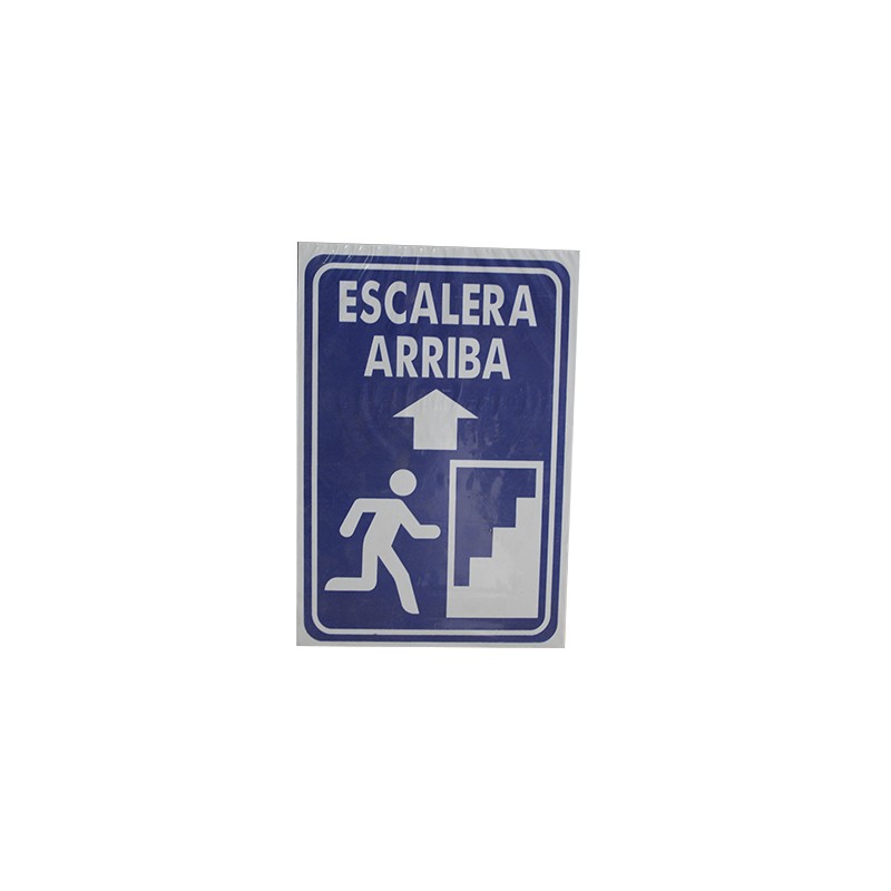 LETRERO ACRILICO 25X17 CMS. ESCALERAS ARRIBA
