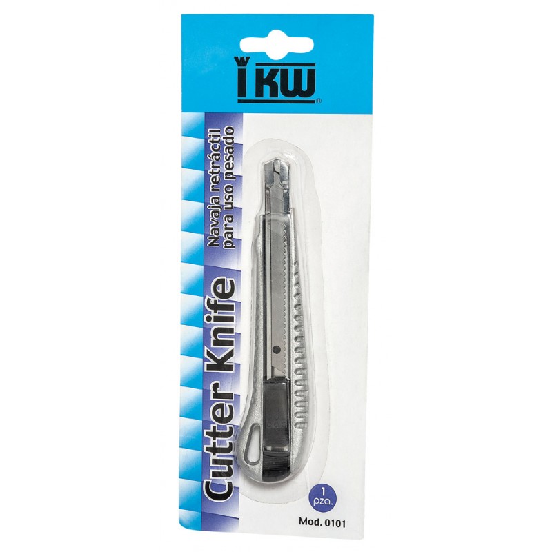 NAVAJA CUTTER ALMA DE METAL KW 101 DELGADA